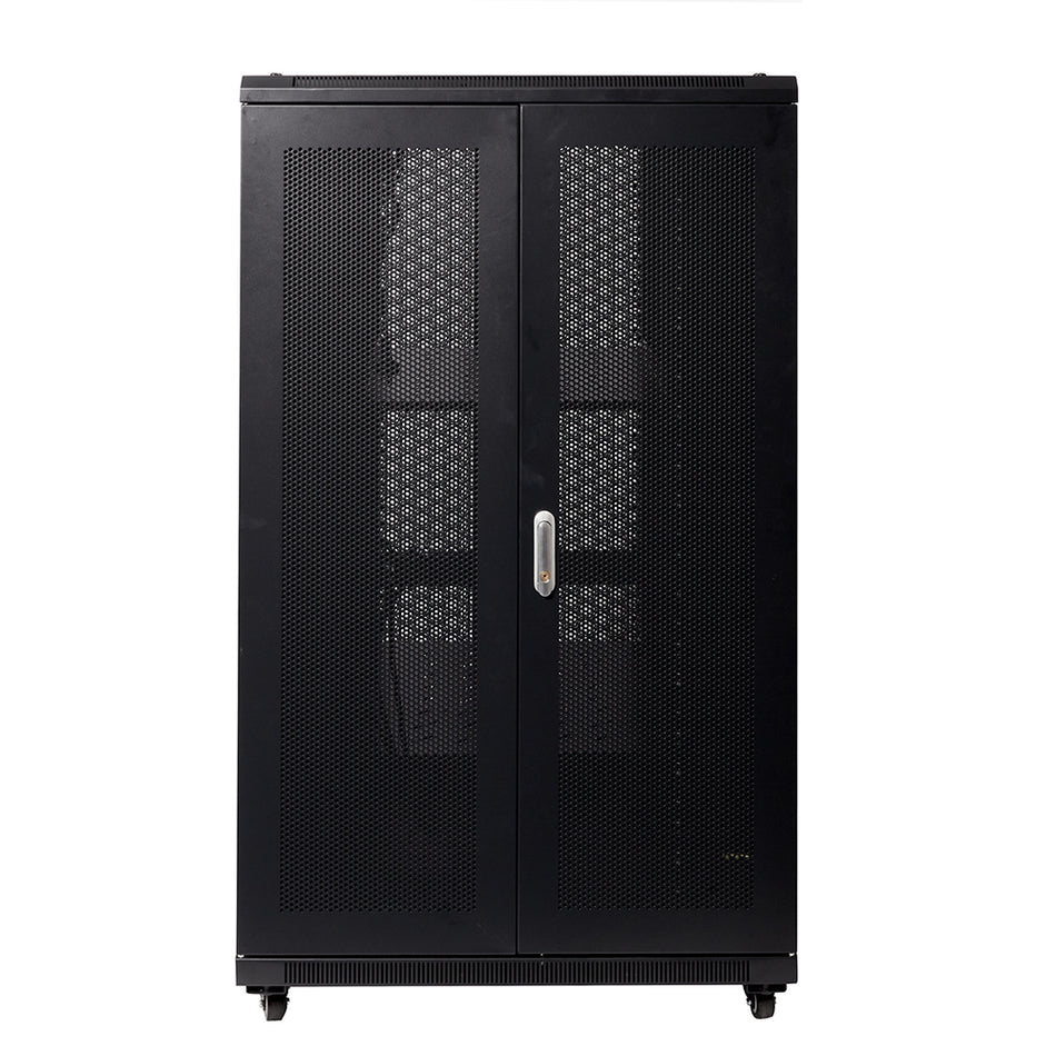 4Cabling 27RU 800mm Wide x 1000mm Deep Server Rack with Bi-Fold Mesh Doors