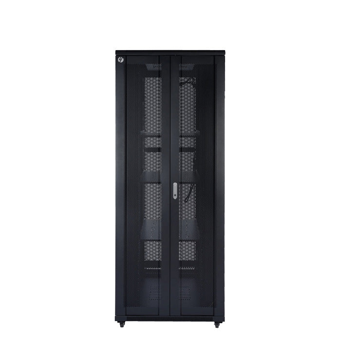 4Cabling 45RU 800mm Wide x 1000mm Deep Server Rack with Bi-Fold Mesh D ...