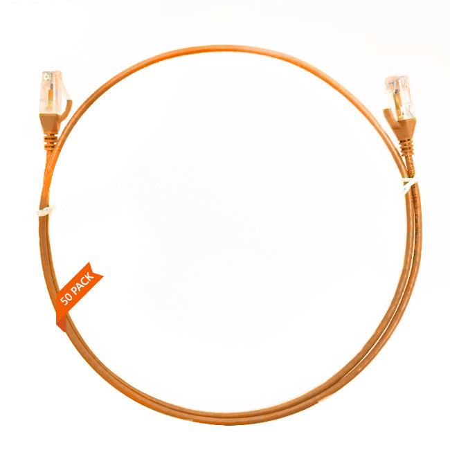 1.5m CAT6 Ultra Thin LSZH Ethernet Network Cable | 50 Pack Orange