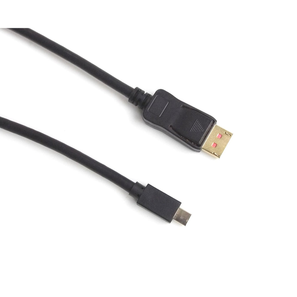 2m Mini DisplayPort Male to DisplayPort Male V1.4 Cable: Black