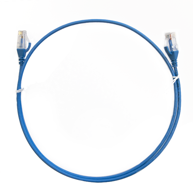 0.15m CAT6 Ultra Thin LSZH Ethernet Network Cable | Blue