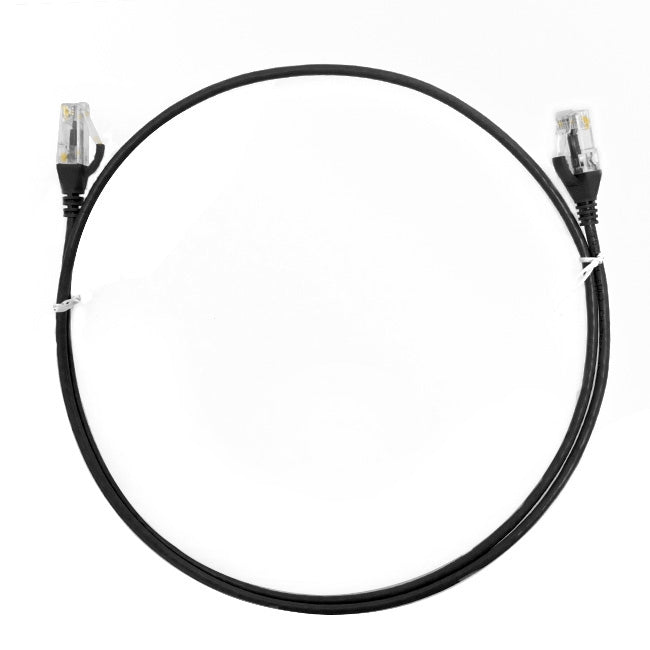 0.75m CAT6 Ultra Thin LSZH Ethernet Network Cable | Black