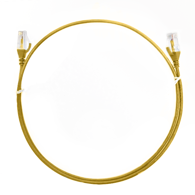 4m CAT6 Ultra Thin LSZH Ethernet Network Cable | Yellow