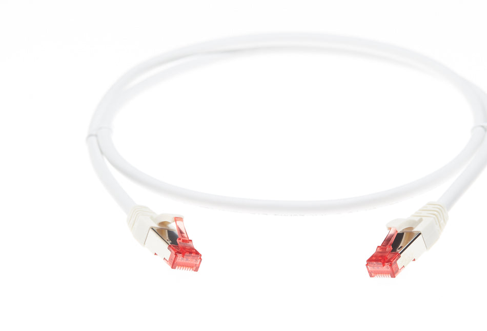 1m CAT6A S/FTP LSZH Ethernet Network Cable | White