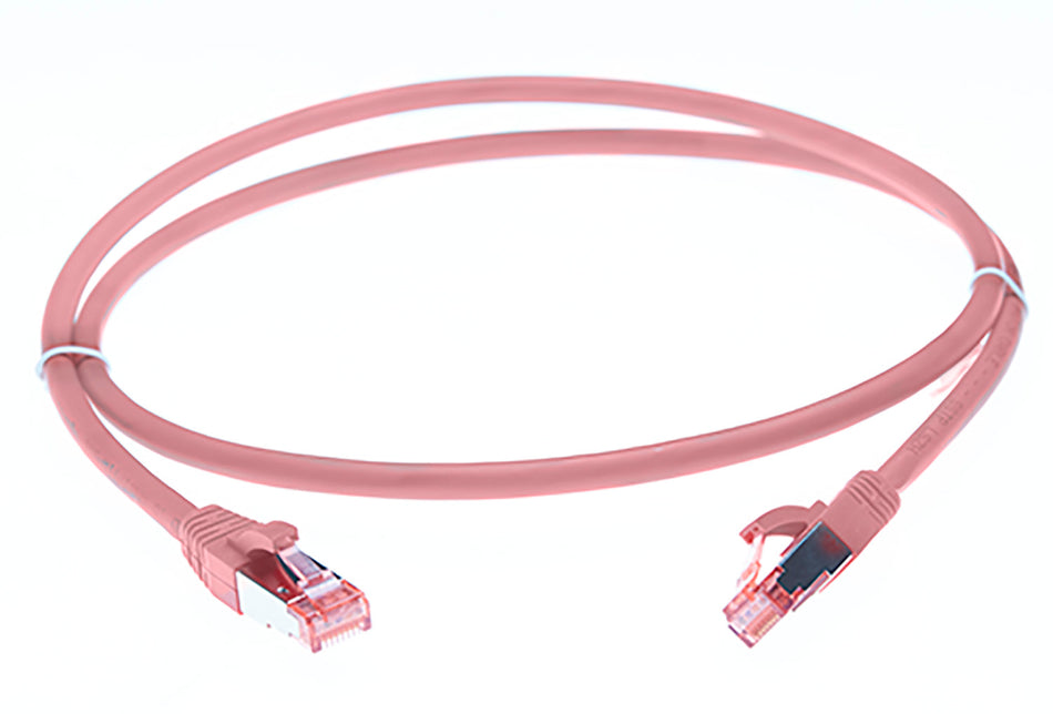 1m CAT6A S/FTP LSZH Ethernet Network Cable | Pink