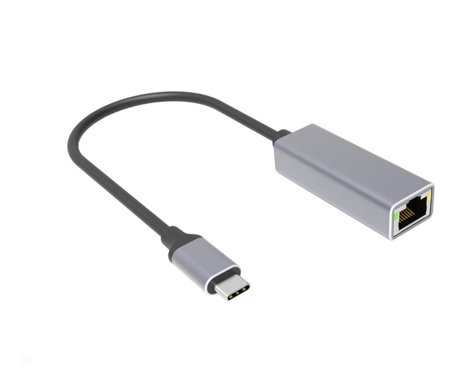 20cm USB 3.1 Type-C Male to Female Ethernet Adapter