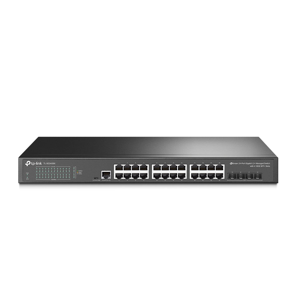 TP-Link TL-SG3428X | JetStream 24 Port Gigabit L2+ Managed Switch with 4 10GE SFP+ Slots