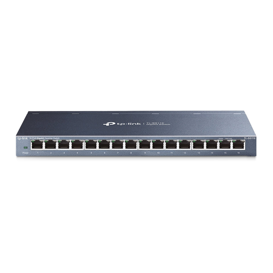 TP-Link TL-SG116 | 16 port Gigabit Desktop Switch | Desktop Steel Case