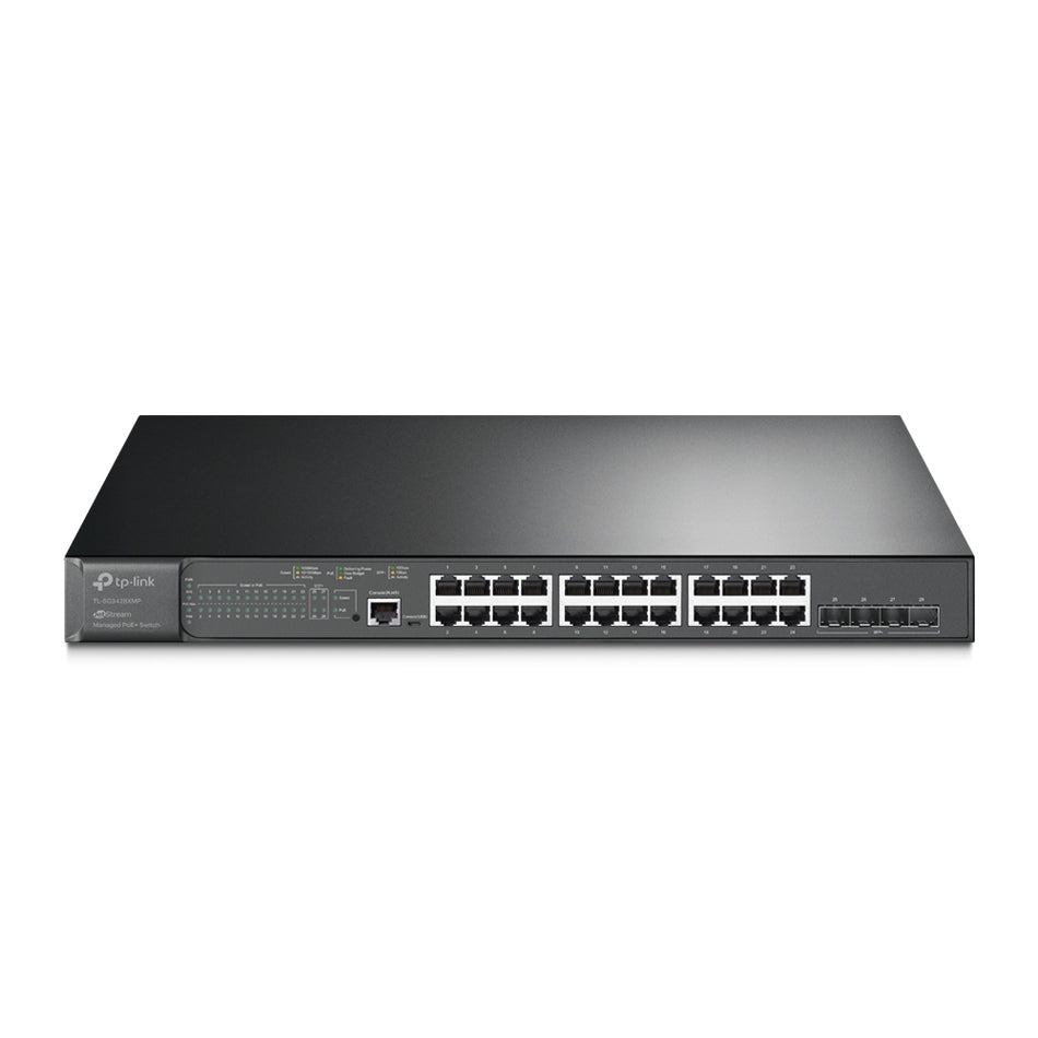 TP-Link TL-SG3428XMP | JetStream 24 port Gigabit and 4 SFP+ Managed Switch including 24 PoE+ Ports