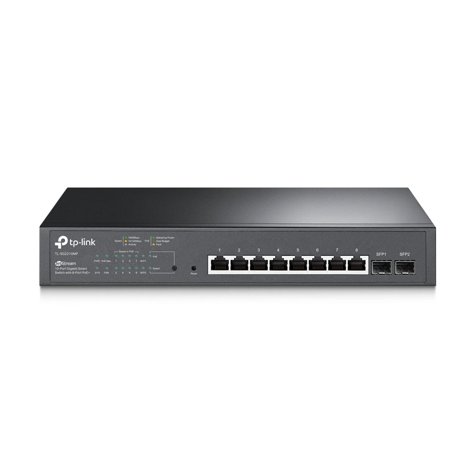 TP-Link TL-SG2210MP | JetStream 10 port Gigabit Smart Switch with 8 Port PoE+