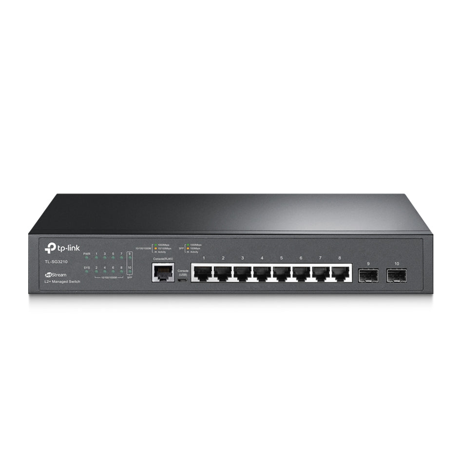 TP-Link TL-SG3210 | JetStream 8-Port Gigabit L2+ Managed Switch with 2 SFP Slots