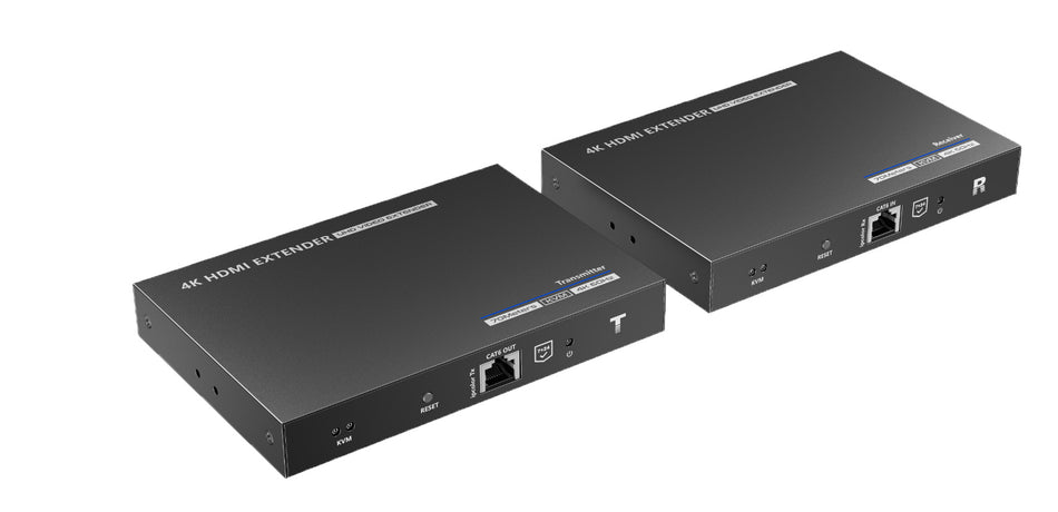 4K KVM Console Extender with PoC Over Cat 6/6A 70m with HDMI® Loop-Through, S/PDF