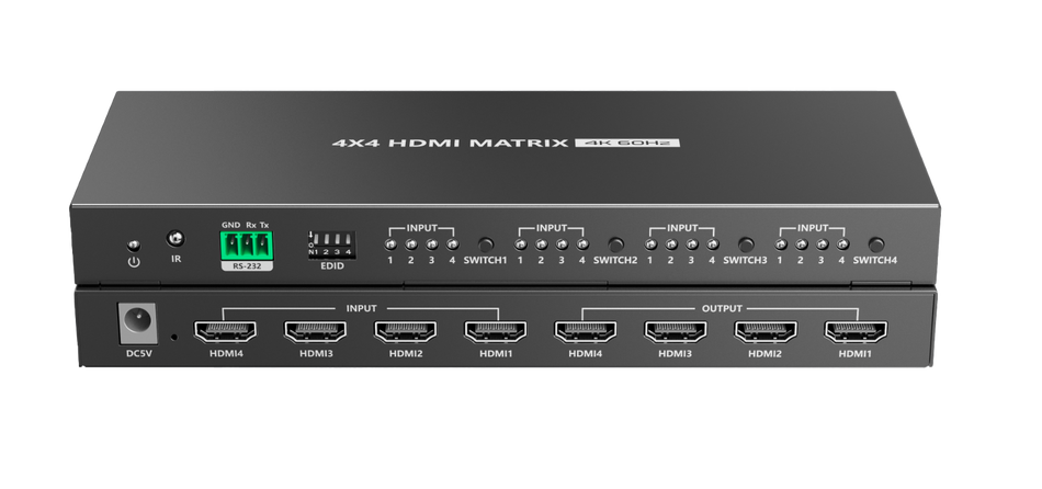 4K @60Hz 4 x 4 HDMI® Matrix Switch