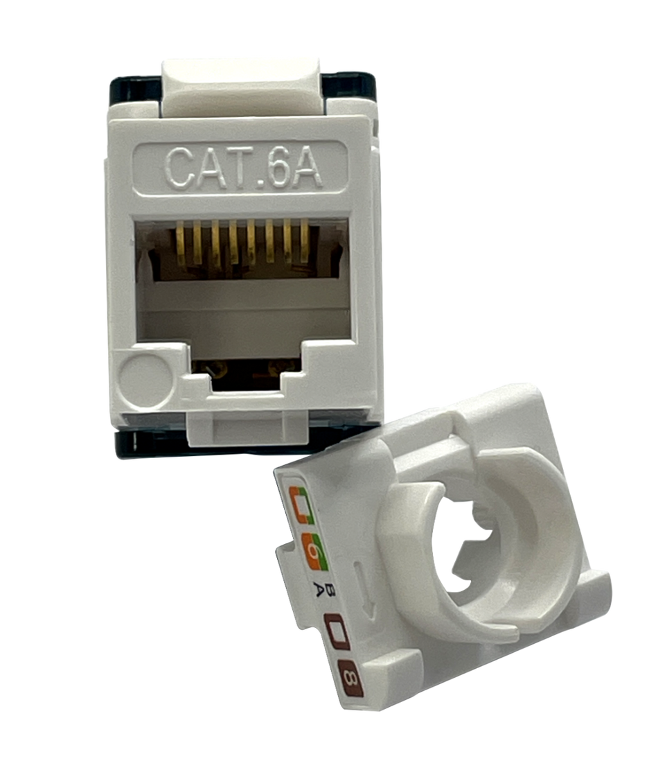 CAT6A U/UTP Keystone Jack | 10 Pack White