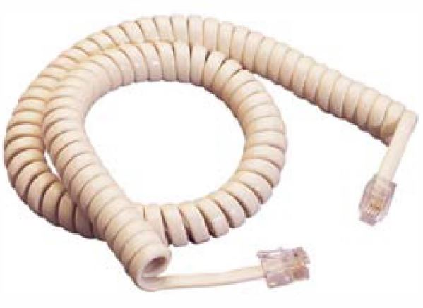 3m Handset Curly Cord | 4P4C IVORY