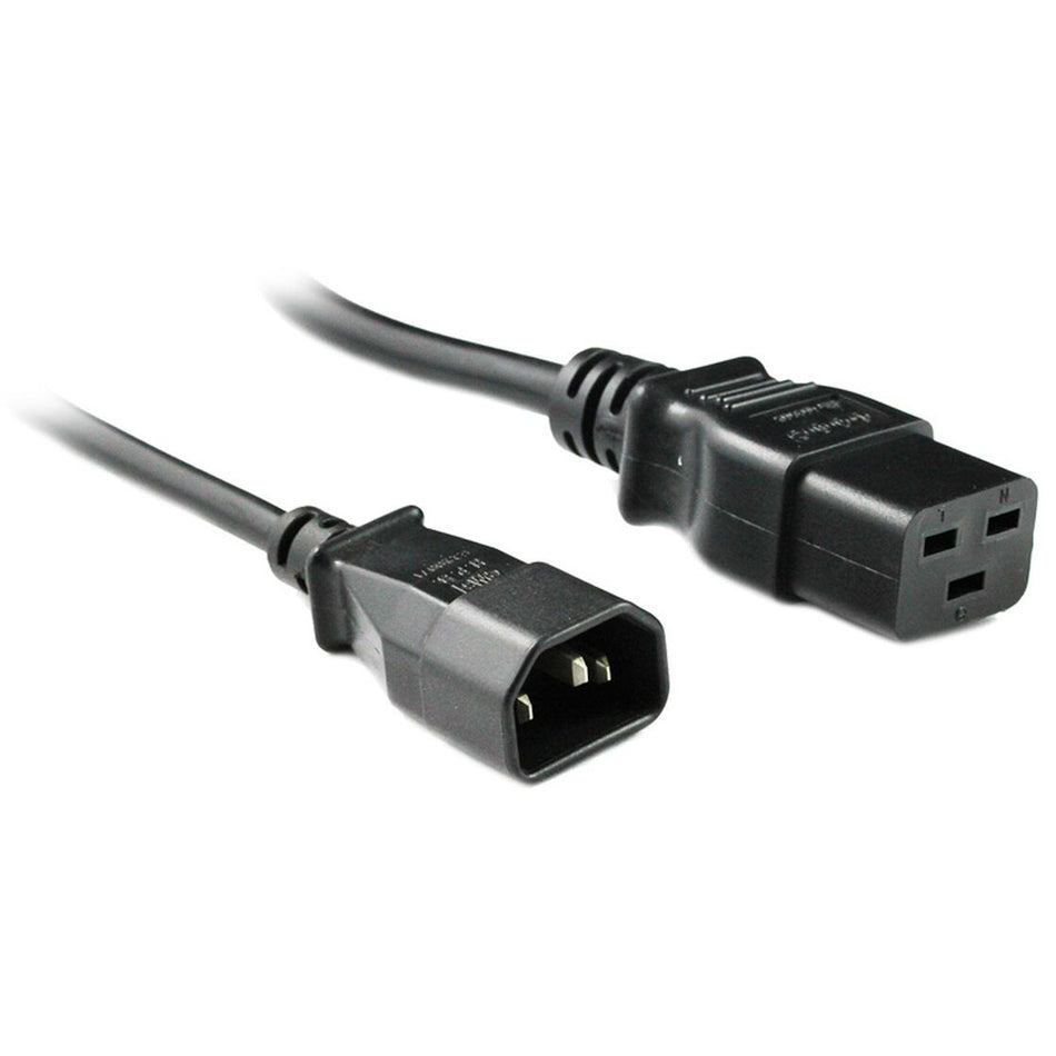 IEC C14 to C19 10A Power Cable Black 2M