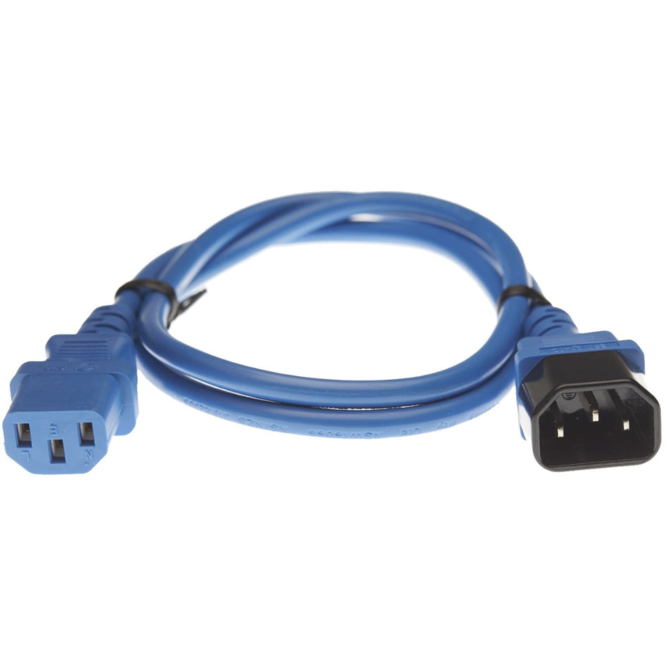 IEC C13 to C14 Power Cable Blue 0.5M