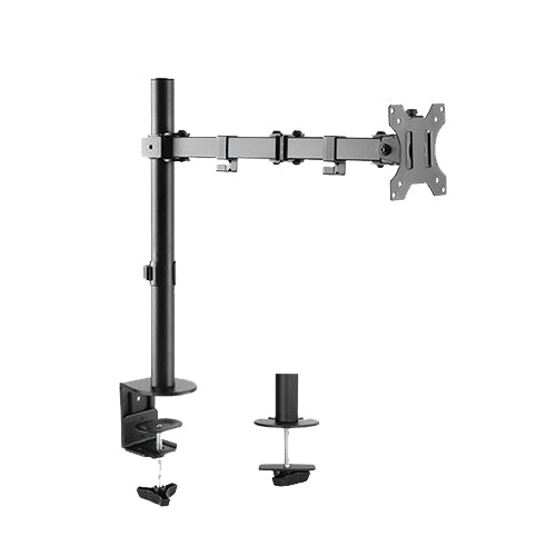 Single Arm Double Joint Monitor Bracket | Supports up to 32" Monitor