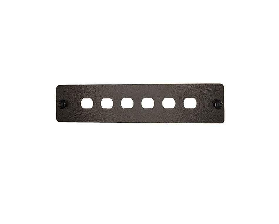 6 Port ST Simplex FOBOT Faceplate suitable for 015.004.0026 & 015.004.0028