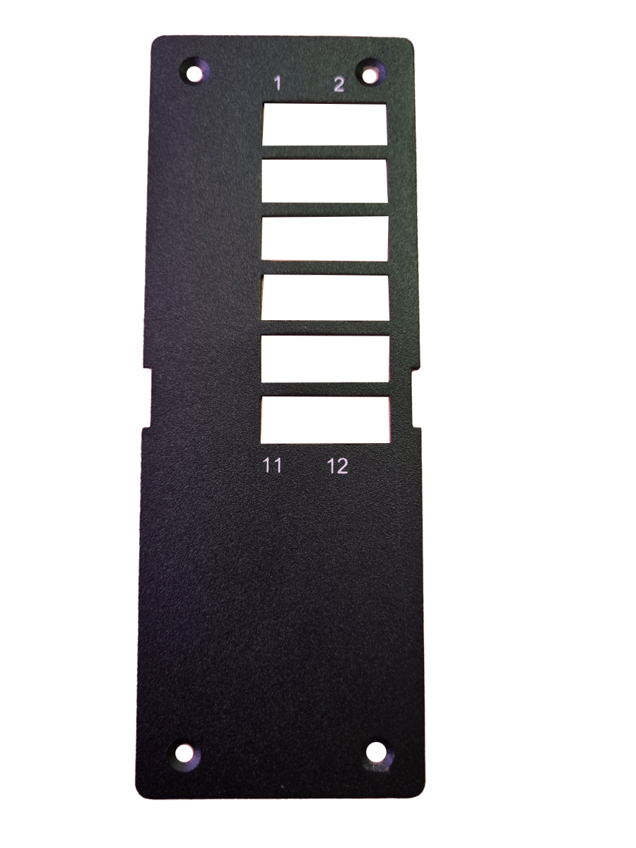 6 Port Sc Duplex / LC Quad FOBOT DIN Mini Frontplate | Suitable for 015.004.0011