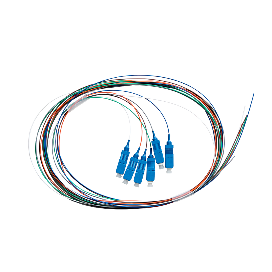 Fibre Pigtail SC OS1 / OS2 Singlemode 2m - 6 Pack Rainbow