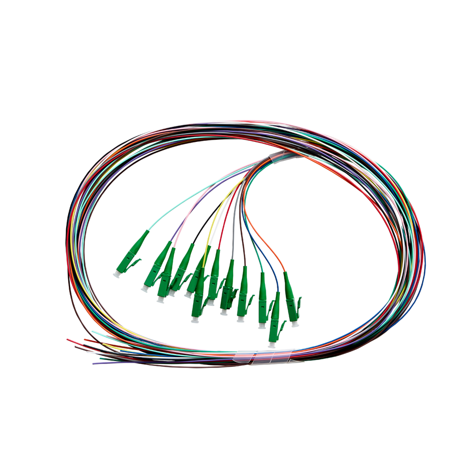 2m Fibre Pigtail LC/APC OS2/OS1 Singlemode | 12 Pack Rainbow