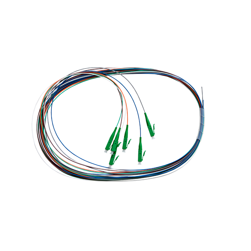 Fibre Pigtail LC/APC OS2 / OS1 Singlemode 2m - 6 Pack Rainbow