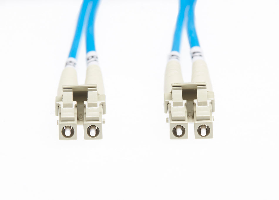 5m LC-LC OM4 Multimode Fibre Optic Cable: Blue