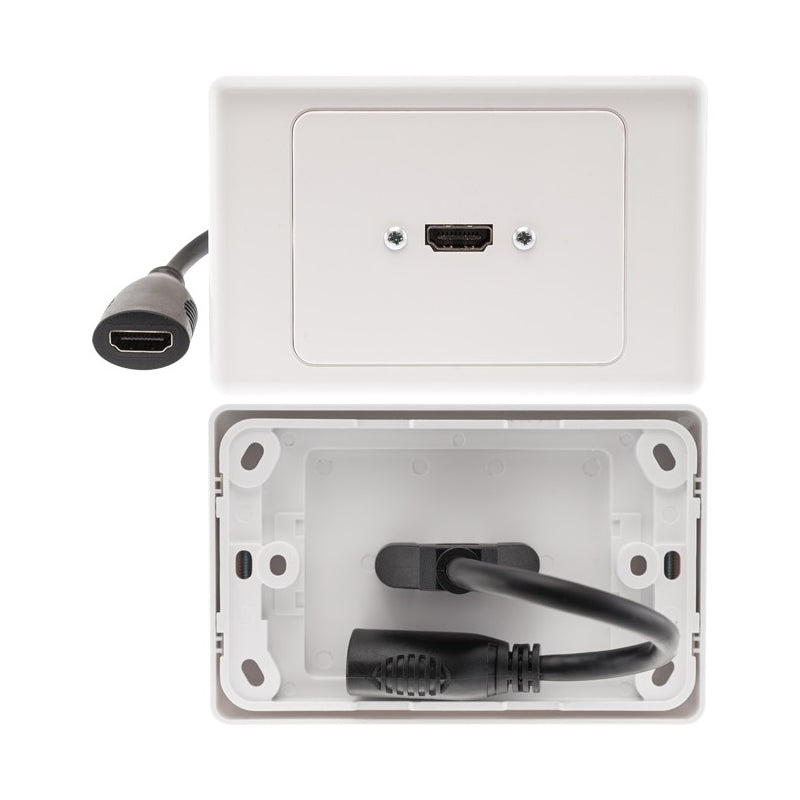 HDMI® Horizontal Wall Plate with Dongle