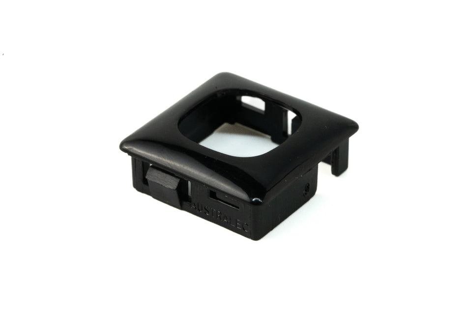 OE Elsafe | Workstation Data Bezel -  25.4sq Cutout to suit AU/ NZ | Black