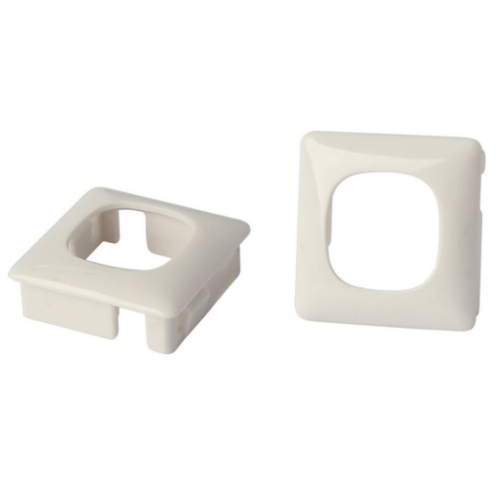 OE Elsafe | Workstation Data Bezel -  25.4sq Cutout to suit AU/ NZ | White