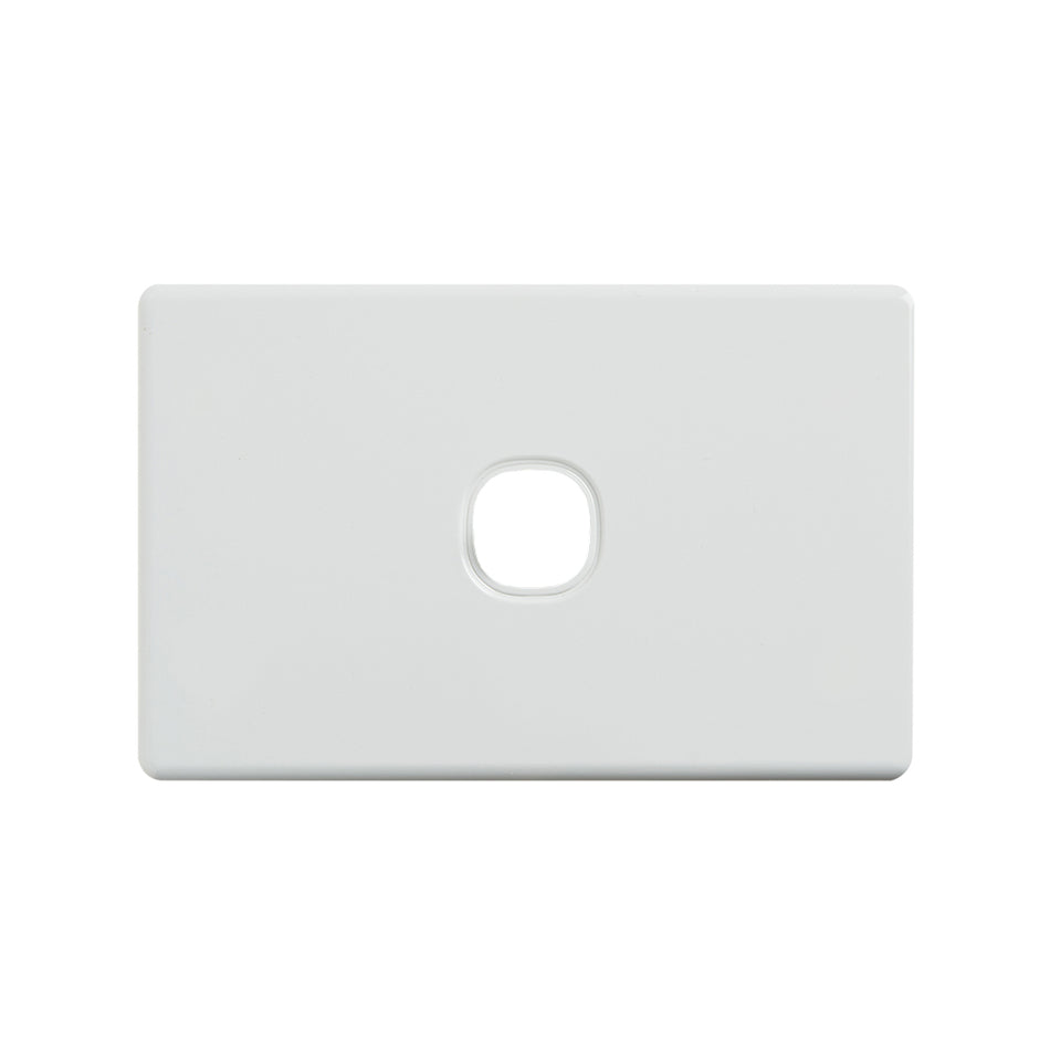 4C | Elegant 1 Gang Grid and Cover Plate - White