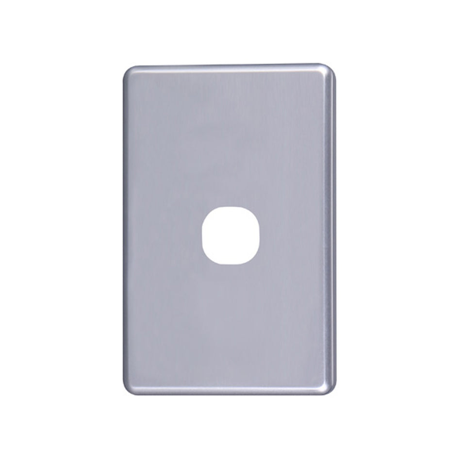 4C | Classic 1 Gang Switch Cover Plate | Silver