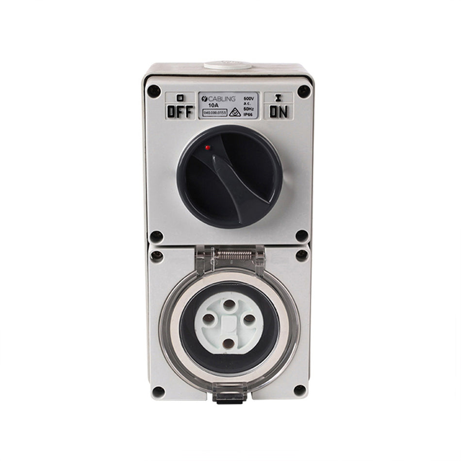 4C | Combination Switched socket 4Pin IP66 500V 10A