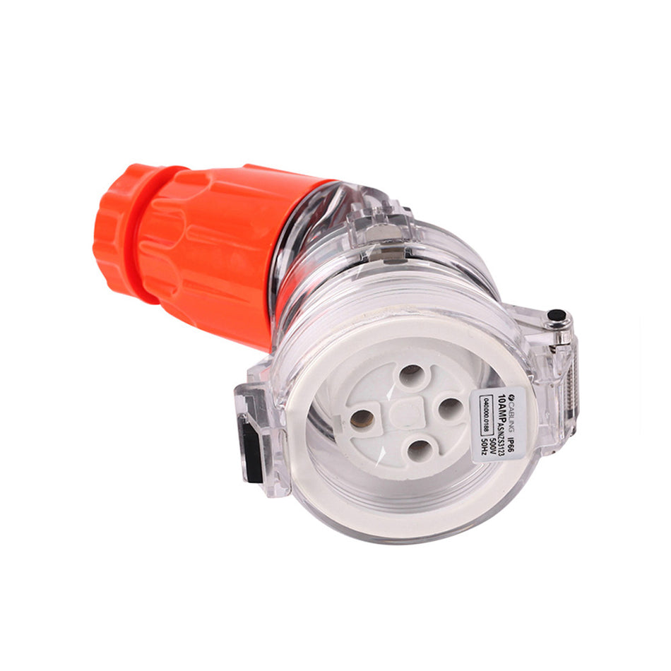 4C | Angle Extension Socket  IP66 500V 4Pin 10A