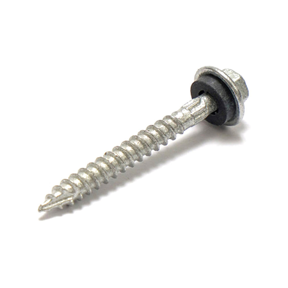 4C | Hex Head Needle Point Screws C4 Galvanised 12G x 50mm Box of 100