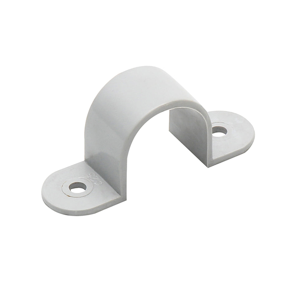 4C | Plastic Saddle 25mm Grey - 100 Pack