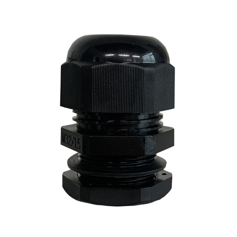 4C | 32mm Nylon Cable Gland Long Threaded with Washer - 5 Pack