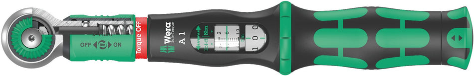 WERA Safe-Torque A 1 torque wrench with 1/4" square head drive, 2-12 Nm