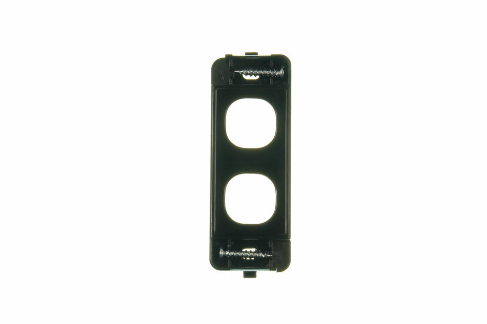 Digitek 2 Gang Architrave Wallplate - Black