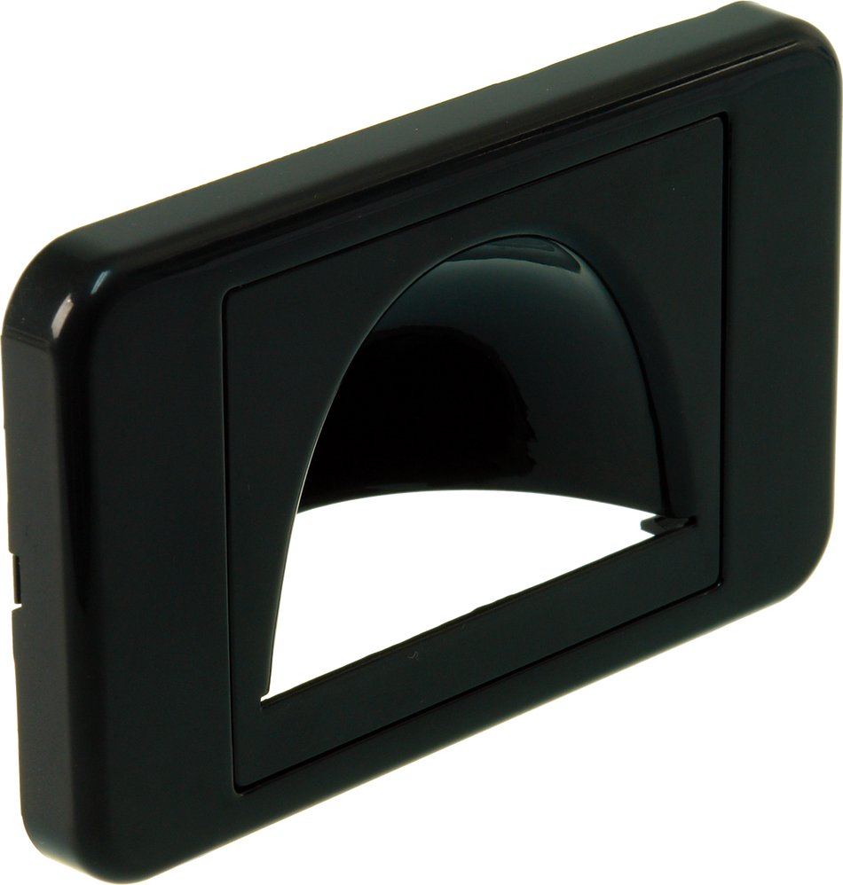 Digitek Media Style Wall Plate (Reverse Bullnose) - Black