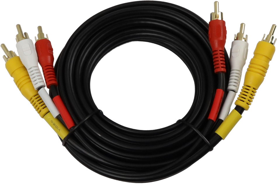 Digitek 3M 3x RCA Male to 3x RCA AV Lead - Coaxial Video