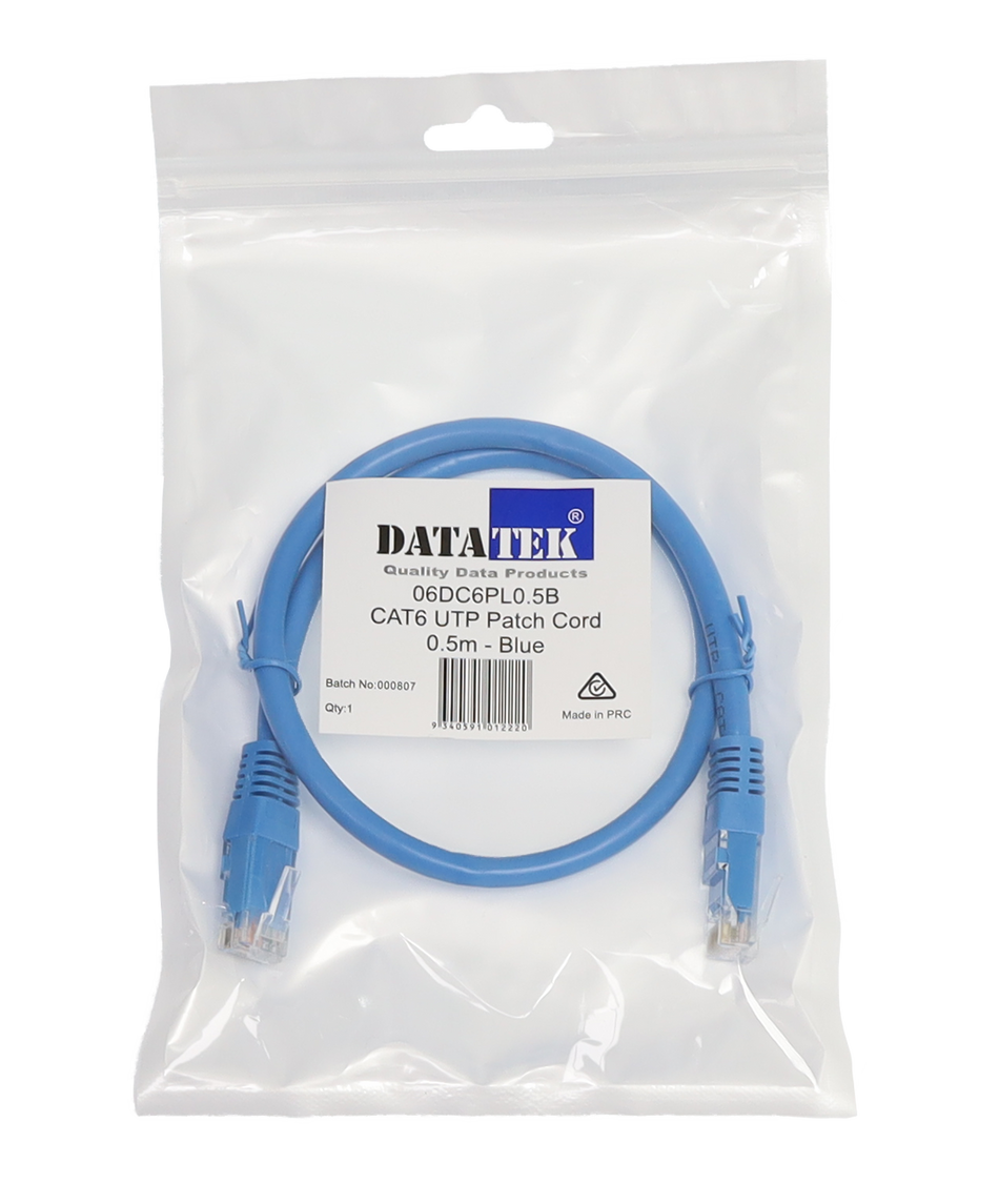 Datatek 0.5M CAT6 UTP Patch Lead