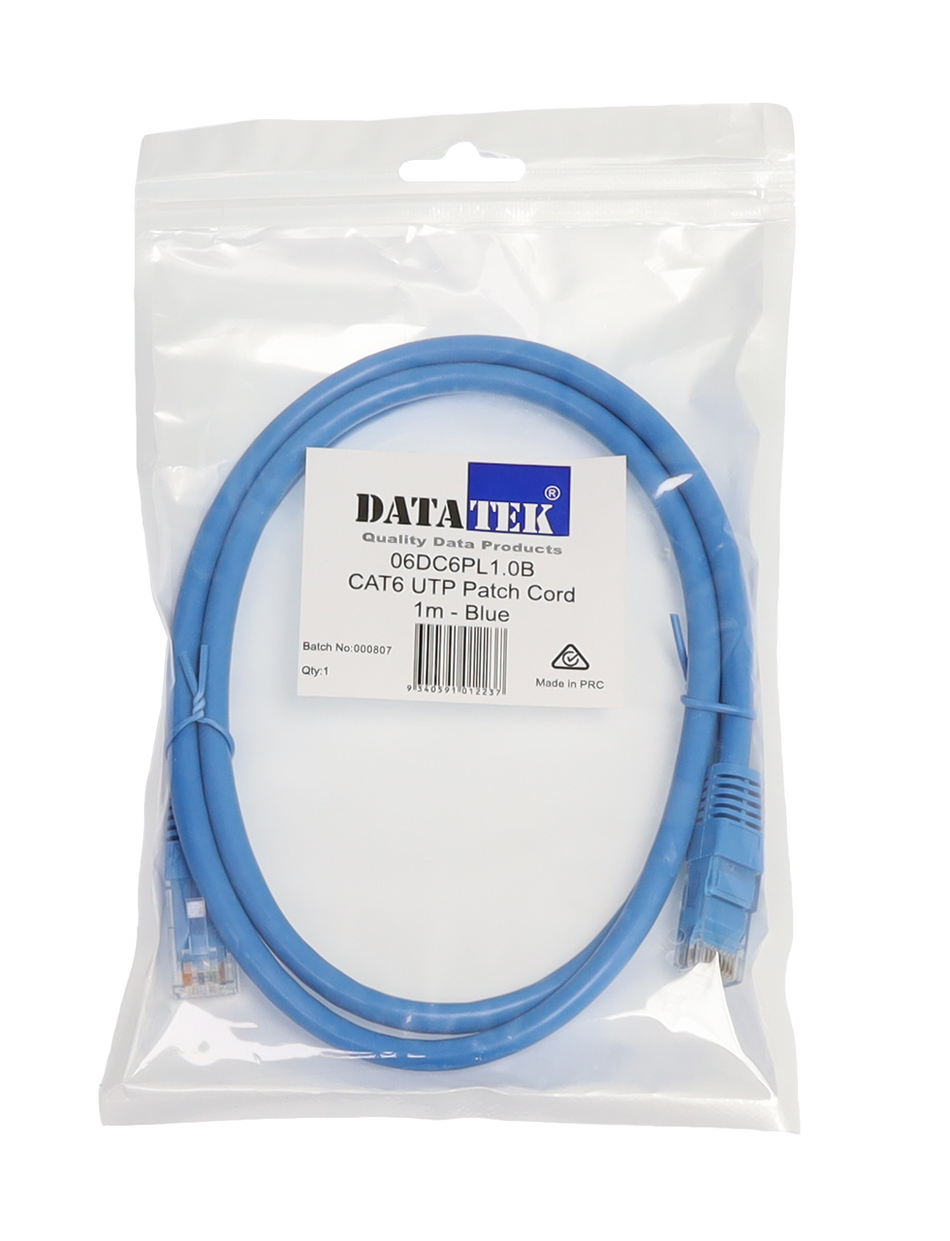 Datatek 1M CAT6 UTP Patch Lead