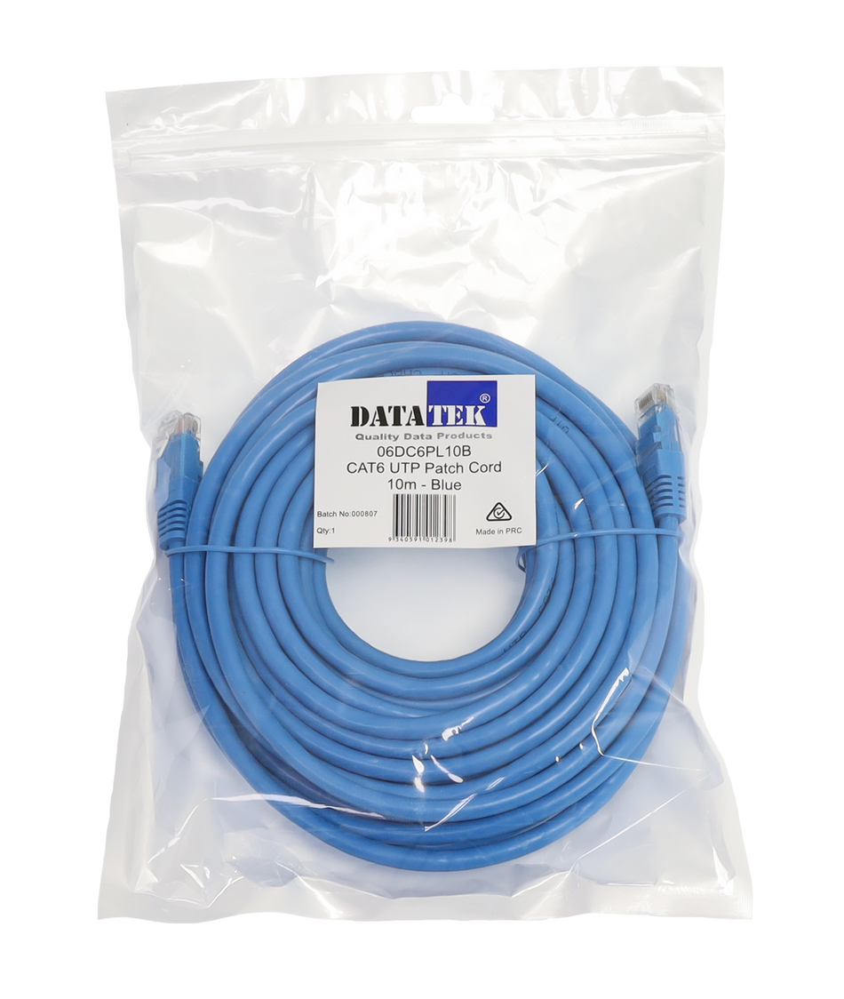 Datatek 10M CAT6 UTP Patch Lead