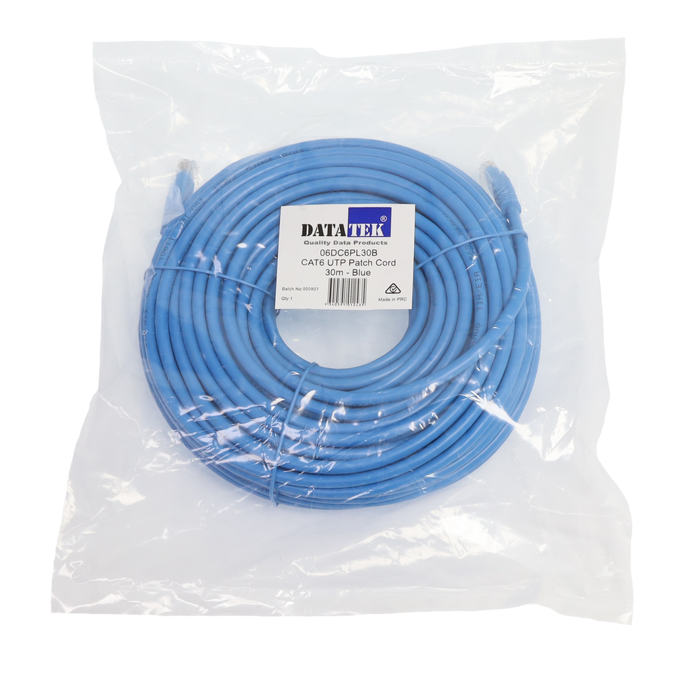 Datatek 30M CAT6 UTP Patch Lead