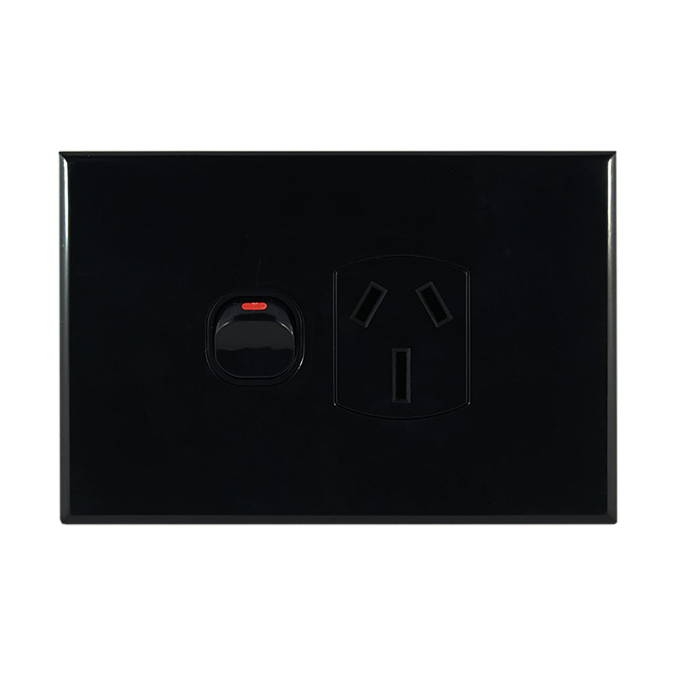 Single Power Point 15A – BLACK