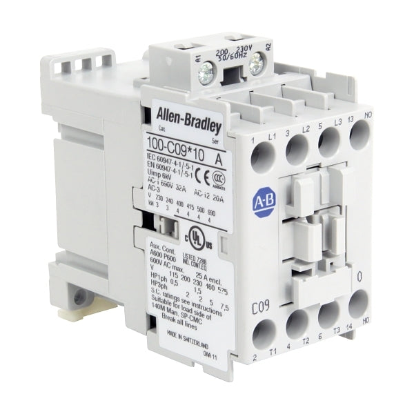 Allen-Bradley 100C Contactor 4kW 3Pole 110VAC Coil 1NC Contact Auxiliary***EMAIL/TEXT FOR PRICING***