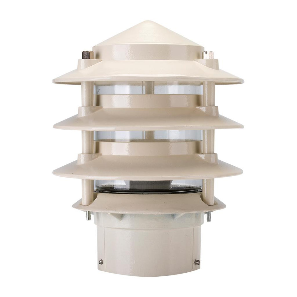 Three Tier Bollard Head Post Top Light Beige