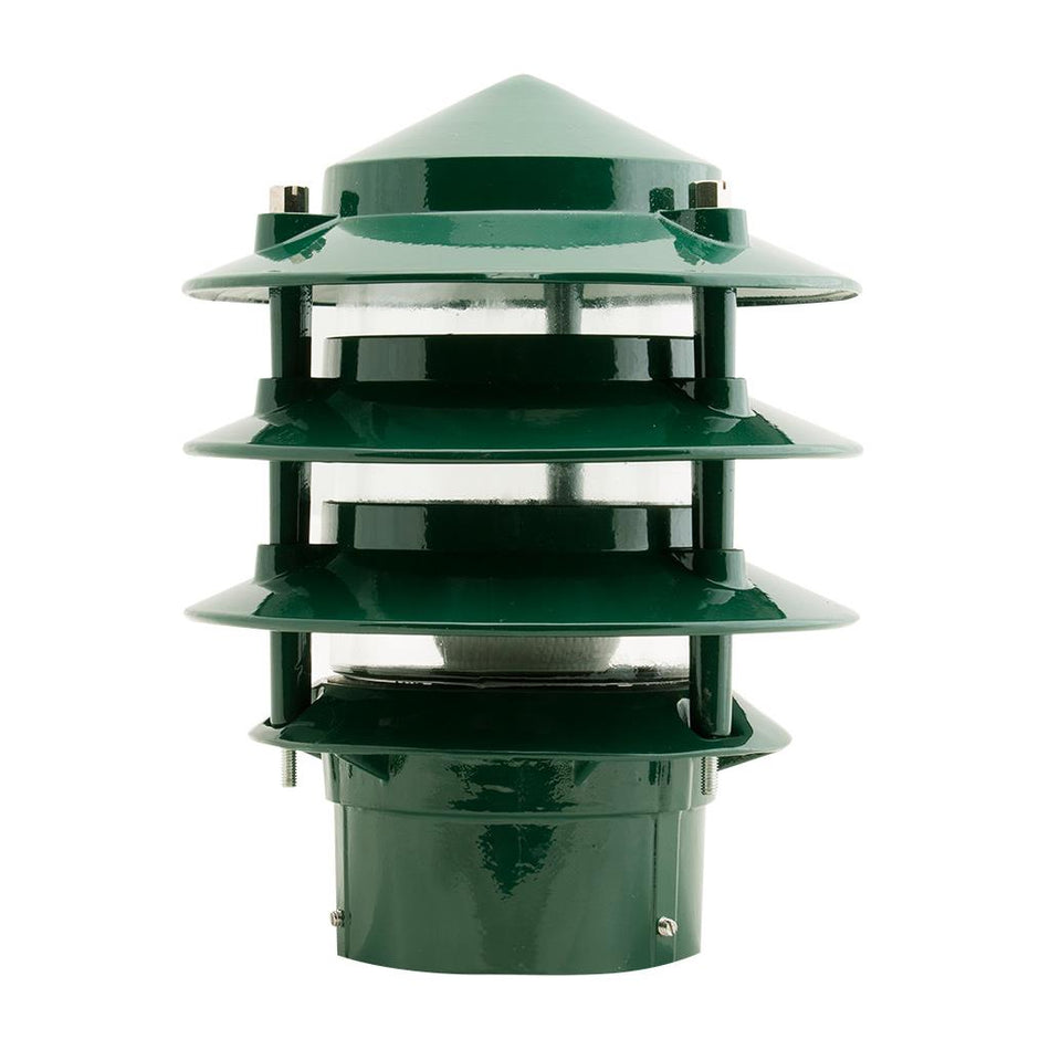 Three Tier Bollard Head Post Top Light Green